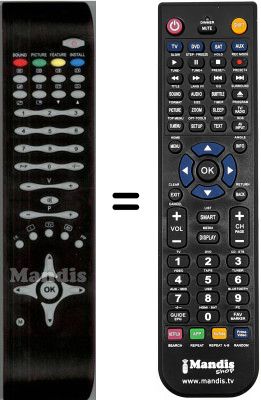 Replacement remote control Tevion CTV7110AA