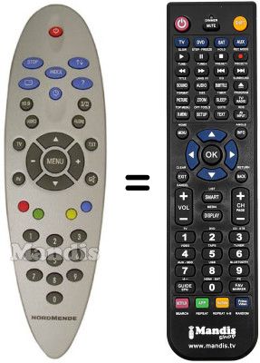 Replacement remote control NordMende WF3250 Replacement remote control NordMende WF3250