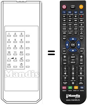 Replacement remote control REMCON1159
