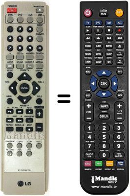 Replacement remote control LG 6710CDAK11C
