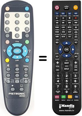 Replacement remote control Metronic ZAP BOX PLUG-IN2