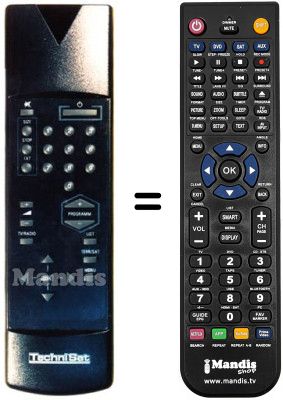 Replacement remote control Technisat MULTYMAC6