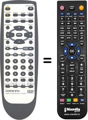 Replacement remote control Onkyo DV-SP500