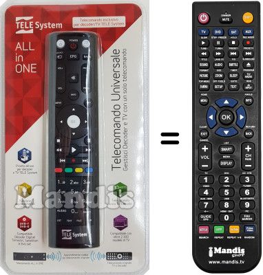 Replacement remote control Telesystem TS7500-HD