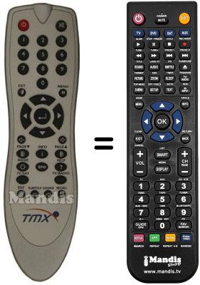 Replacement remote control TMX 7021CI