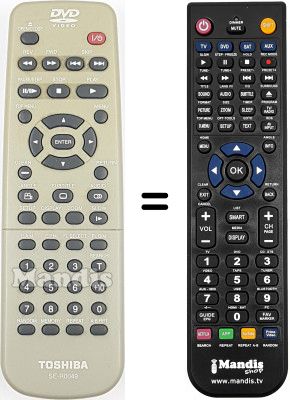 Replacement remote control Toshiba SD-330E Replacement remote control Toshiba SD-330E