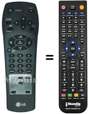 Replacement remote control LG REMCON025 Replacement remote control LG REMCON025