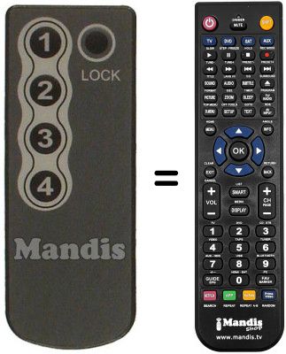 Replacement remote control BEC DB6800IRCI