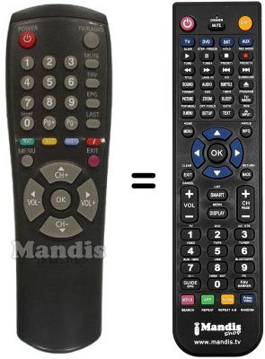Replacement remote control Samsung DSR9500 Replacement remote control Samsung DSR9500