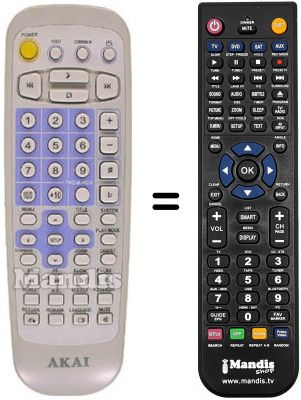 Replacement remote control Akai DV-P3550