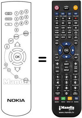 Replacement remote control Nokia DVB9500SMEDIA