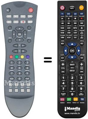 Replacement remote control Vestel DVR-T1101