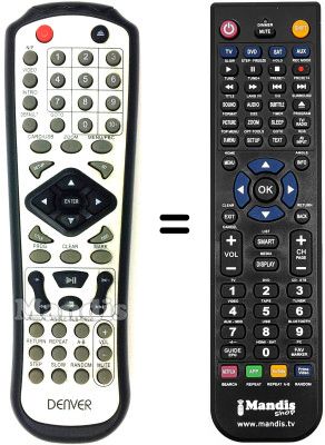 Replacement remote control Denver DVU-1010