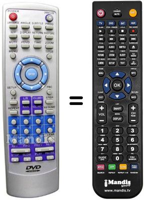 Replacement remote control MAJESTIC DVX-266
