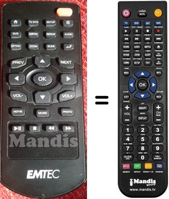 Replacement remote control Emtec MOVIECUBE