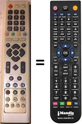 Replacement remote control H & B HB6000 PVR 160GB HB