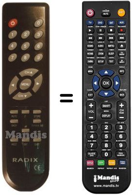 Replacement remote control Radix 3000