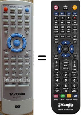 Replacement remote control MxOnda MX-DVD8356