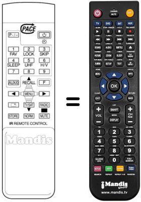 Replacement remote control Pace SSR906
