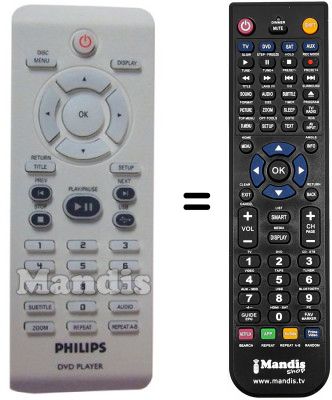 Replacement remote control Philips DVP5960