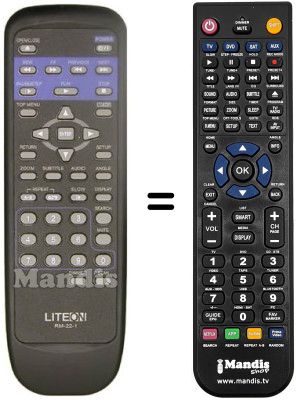 Replacement remote control LITE-ON LVD2002