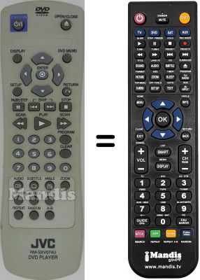 Replacement remote control JVC XV-N450B