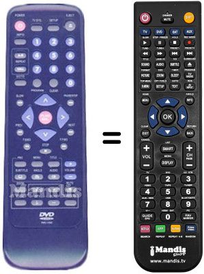 Replacement remote control MUSTEK DVD520
