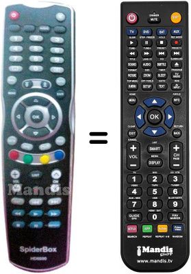Replacement remote control SPIDERBOX HD6000