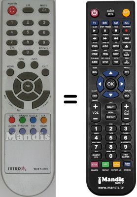 Replacement remote control RIMAX TDT 5300