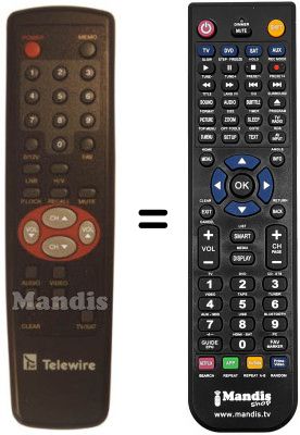 Replacement remote control TELEWIRE TW1021