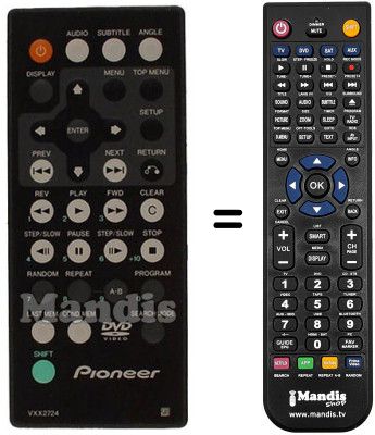 Replacement remote control Pioneer VXX2724