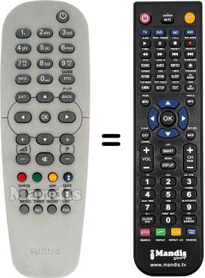 Replacement remote control Philips DCR2020 / 03