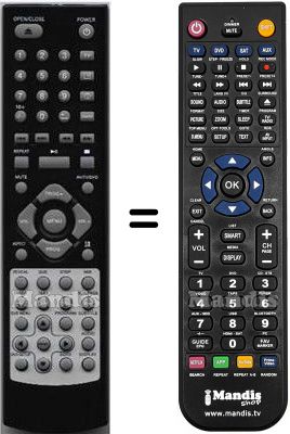 Replacement remote control HVS57515