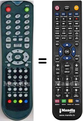 Replacement remote control HVS57683