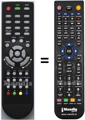 Replacement remote control HVS57565