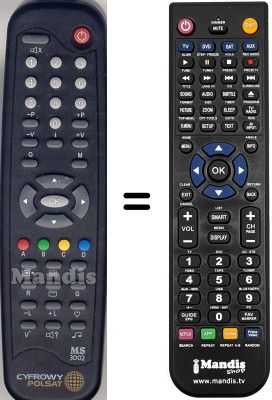 Replacement remote control WHV3256W