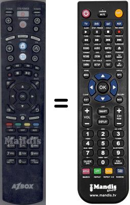 Replacement remote control AZ-BOX WHV12363W