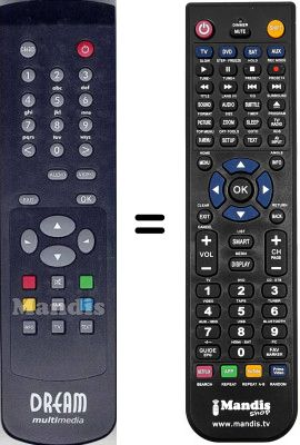 Replacement remote control Dream Multimedia WHV3295W