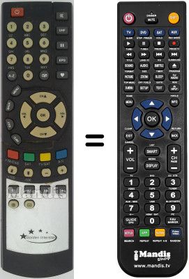 Replacement remote control GOLDEN INTERSTAR WHV3185W