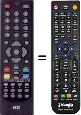 Replacement remote control WHV12488W