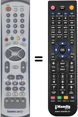 Replacement remote control WHV15804W