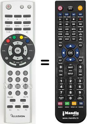 Replacement remote control WHV3998W