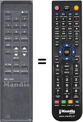 Replacement remote control WHV3270W