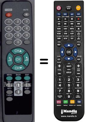 Replacement remote control WHV3119W