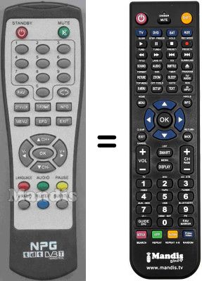 Replacement remote control Npg WHV15250W