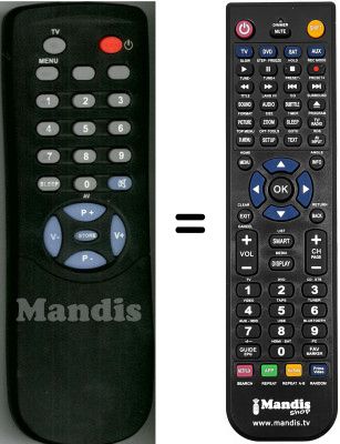 Replacement remote control WHV3280W