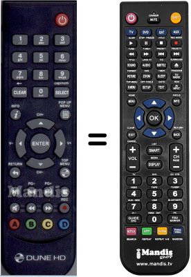 Replacement remote control WHV12467W