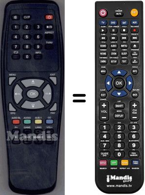 Replacement remote control WHV3902W