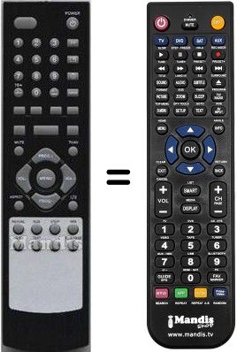 Replacement remote control HVS54930