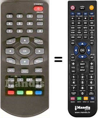 Replacement remote control HVS53326